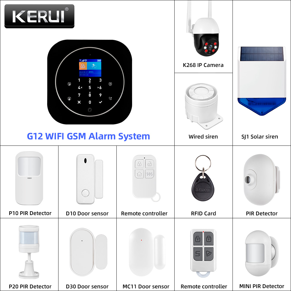 Home Automation Diy - KERUI G12 2G Wifi ワイヤレスホーム警報システム DIY