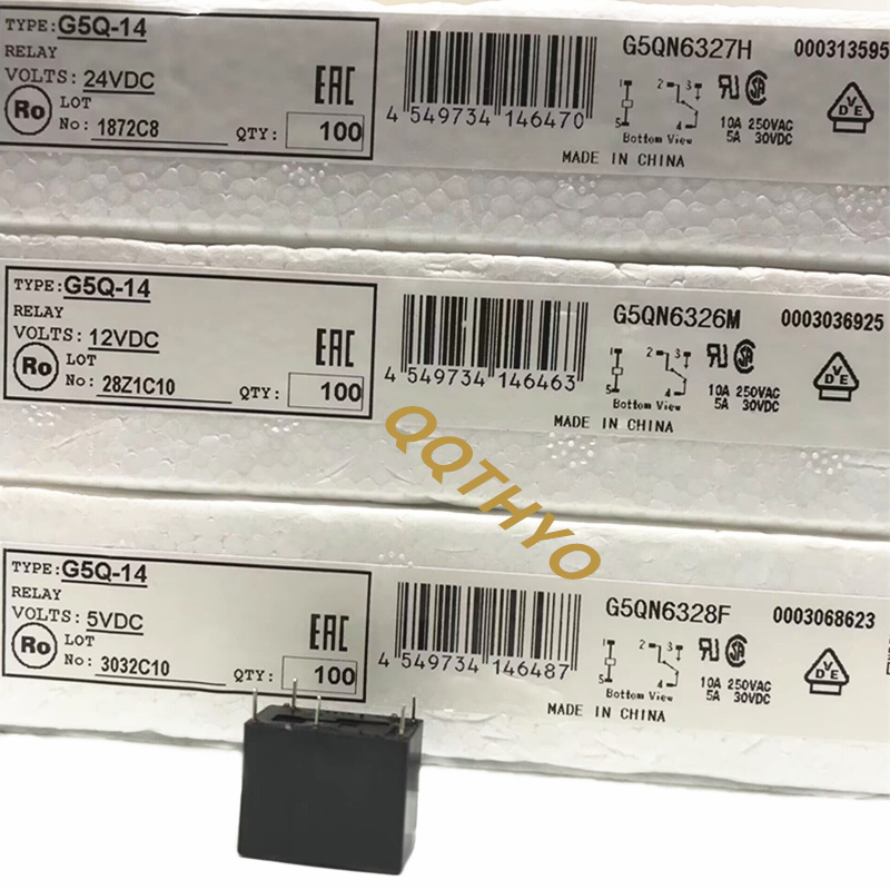 Shelly Relay Module - 10 ピース/ロット新オリジナルリレー G5Q-14 G5Q-14-5V DC5V G5Q-14-12V
