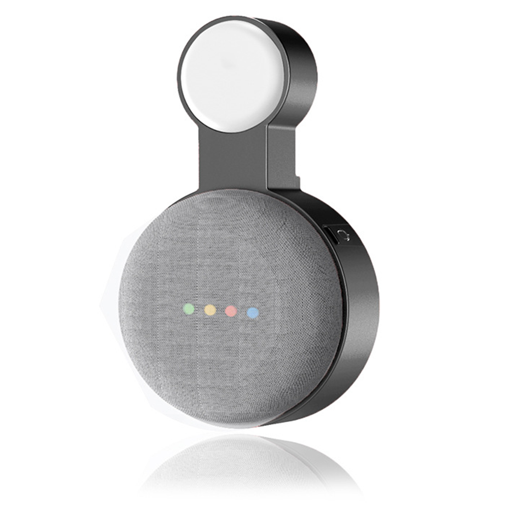 Google Speaker Nest Mini - グーグルネストミニ用ウォールブラケット、ハンギングソケットハンガー、第2世代、ブラックブラケット、グーグルオーディオに適しています、1個
