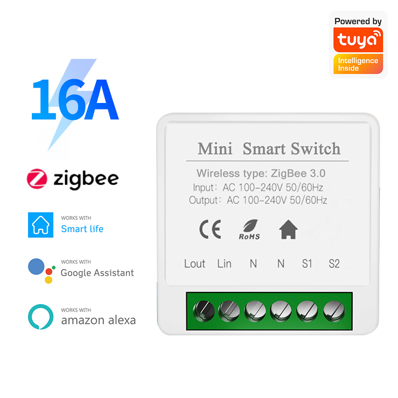 Home Automation Diy - Ihseno-Tuya Zigbee 3.0ミニスイッチ,Tuya Smart Lifeタイミング用,ワイヤレス制御,自動化,alexa GoogleHomeで動作