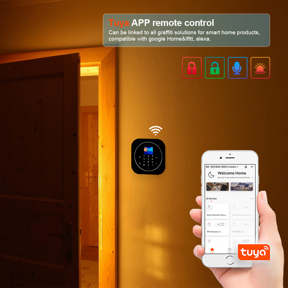 KERUI G12 2G Wifi ワイヤレスホーム警報シス - Home Automation Diy のレビューと価格