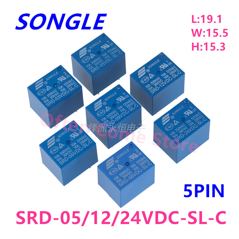 5 個の新しいリレー SRD-05VDC-SL-C SRD- - Shelly Relay Module のレビューと価格