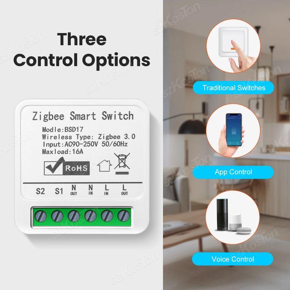 16A Tuya ZigBeeスマートスイッチモジュール ス - Home Automation Diy のレビューと価格